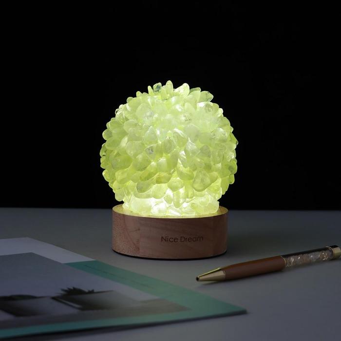 Rock Quartz Crystal Lamp by Veasoon
