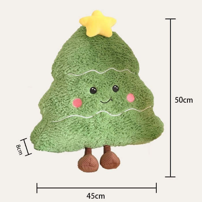 Cute Christmas Tree Doll Plush Toy Cushion by Veasoon
