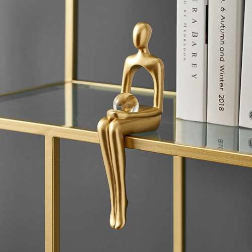 Golden Abstract Figurines by Veasoon