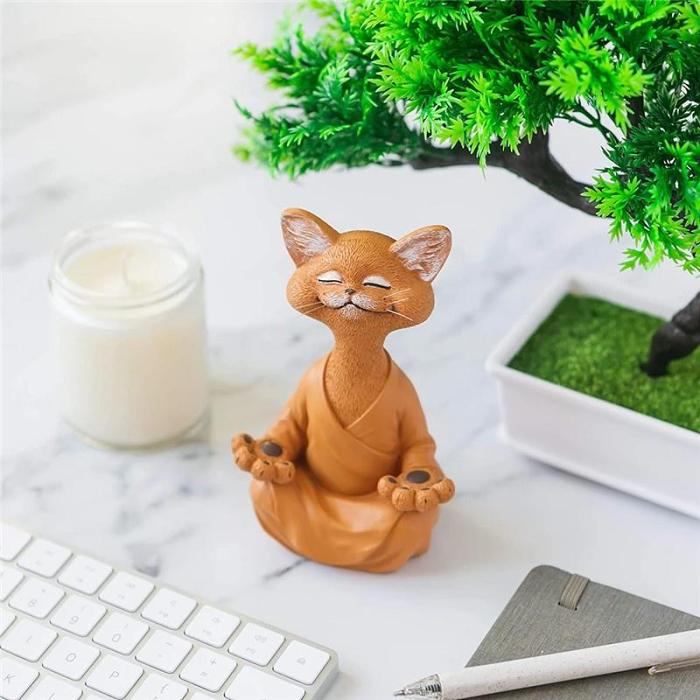 Zen Cat Buddha by Veasoon