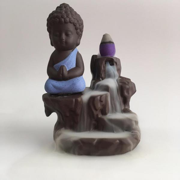 Little Monk Smoke Backflow Incense Burner by Veasoon