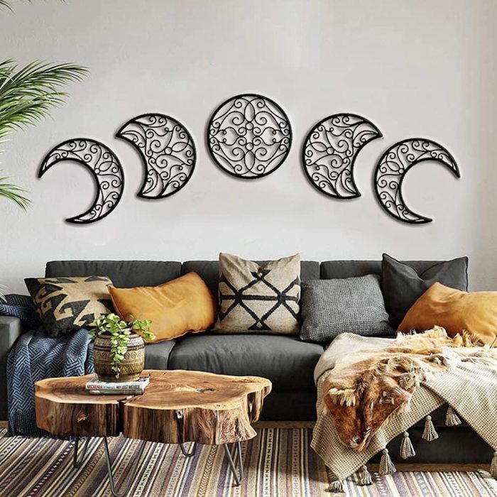 Wooden Moonphase Wall Art by Veasoon