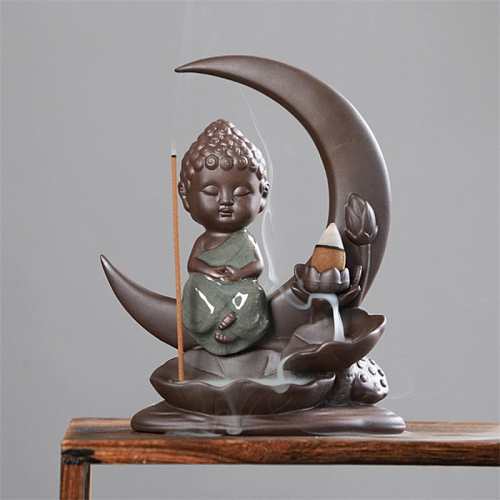Little Monk Backflow Incense Burner by Veasoon