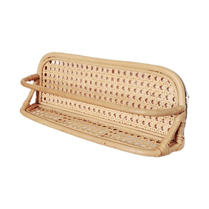 Koa Rattan Display Wall Shelf by Veasoon