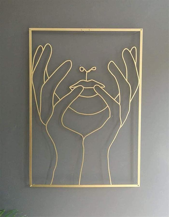 Abstract Single Line Metal Wall Art by Veasoon