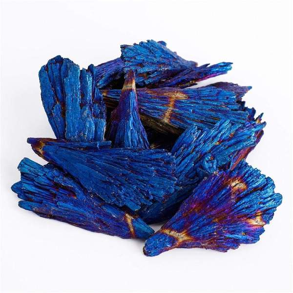 Rainbow Peacock Titanium Kyanite Blades by Veasoon