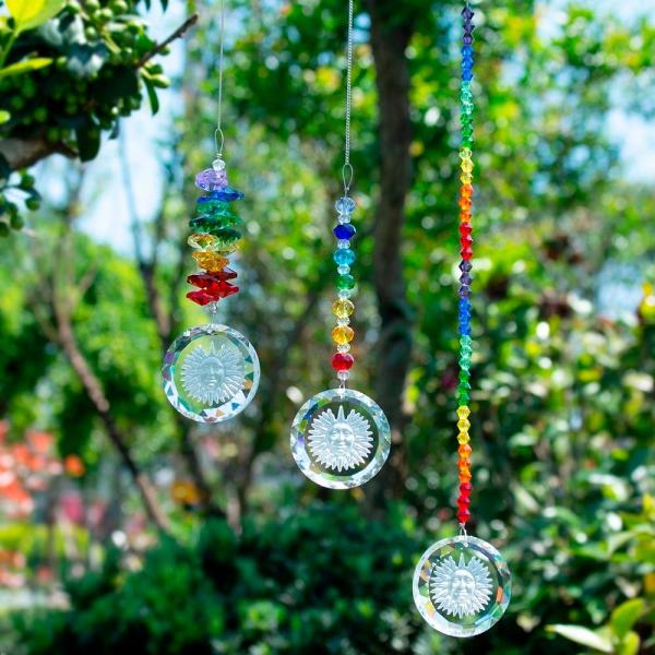 Handmade Crystal Glass Chakra Charm by Veasoon