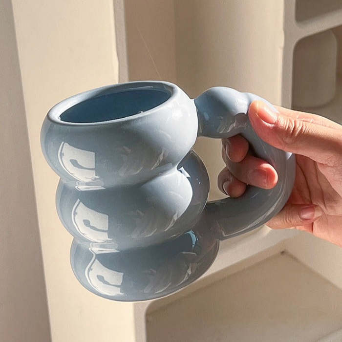 Pastel Bubble Ceramic Mug by Veasoon