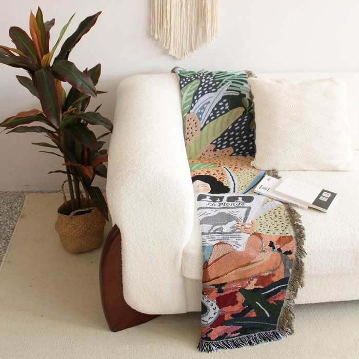 Into the Jungle Throw Blanket by Veasoon