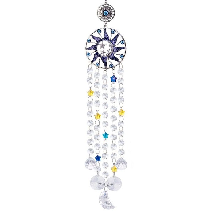 Evil Eye Sun and Moon Suncatcher by Veasoon