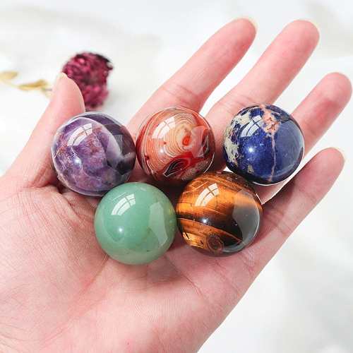Natural Crystal Ball Gift Box Set by Veasoon