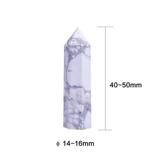Howlite Crystal Point Tower by Veasoon