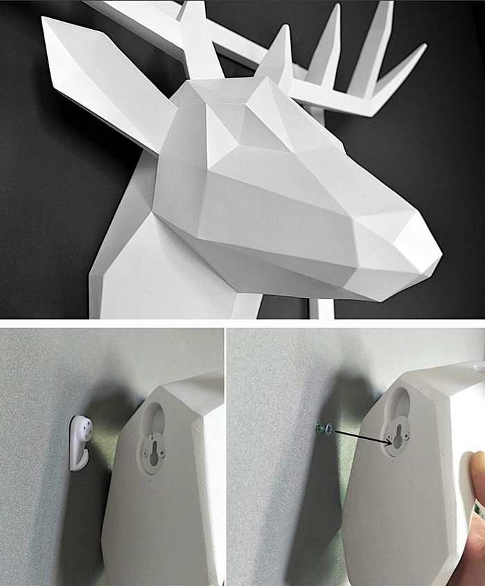 3D Deer Head Wall Statue by Veasoon