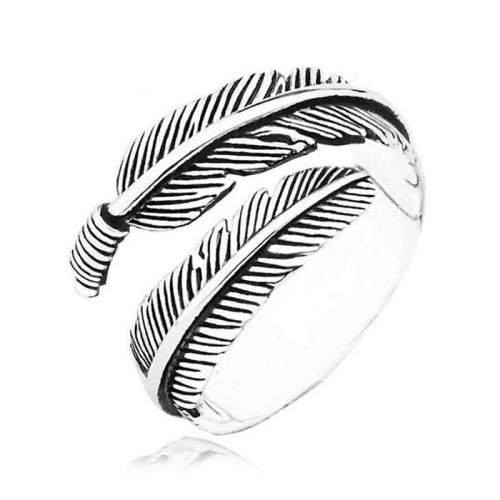 Sterling Silver Boho Feather Ring