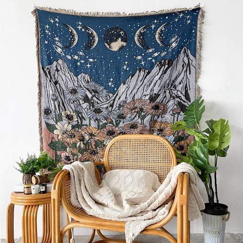 Dream Garden Throw Blanket by Veasoon
