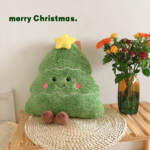 Cute Christmas Tree Doll Plush Toy Cushion by Veasoon