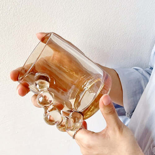 All-Day Elegance Bubble Glass Mug by Veasoon