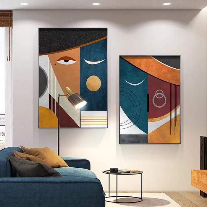 Geometric Abstract Wall Art by Veasoon