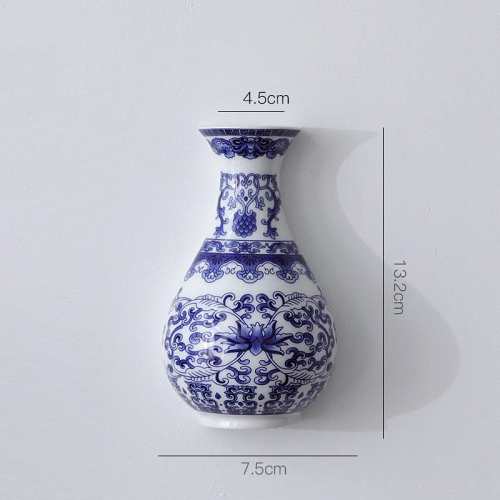 Antique Blue Wall Hanging Vase by Veasoon