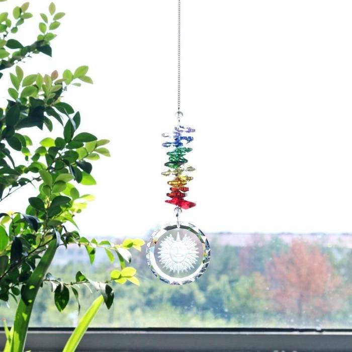 Handmade Crystal Glass Chakra Charm by Veasoon