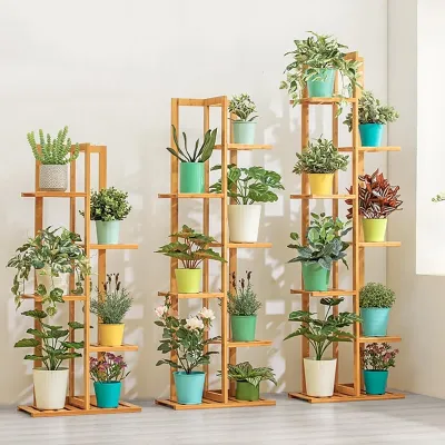 Bamboo Plant Stand by Veasoon
