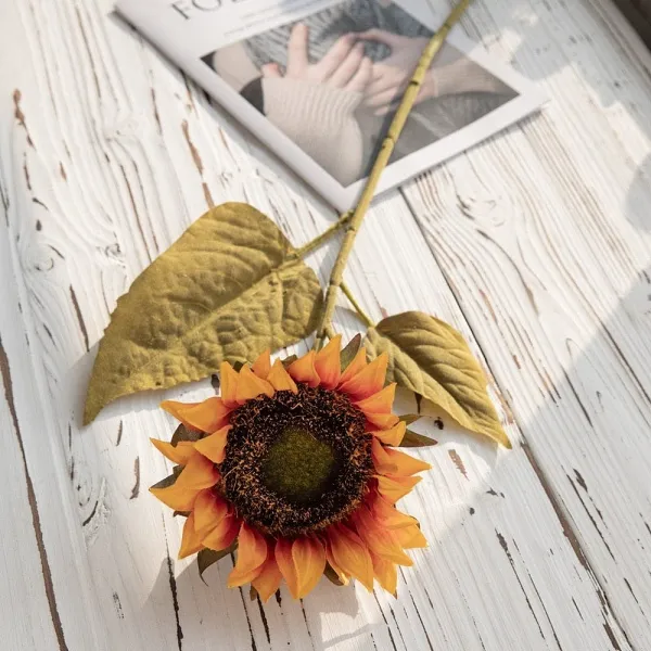 Artificial Sunflower Branch Flower by Veasoon