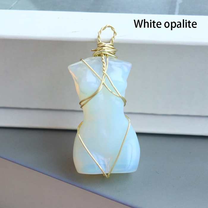 Female Body Crystal Quartz Necklace