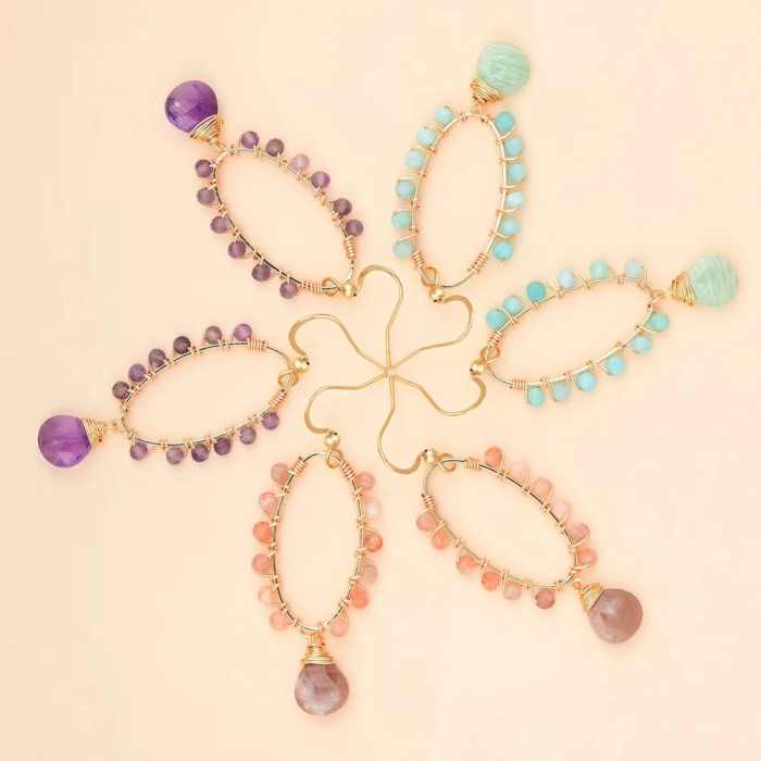 Natural Stone Bohemian Earrings
