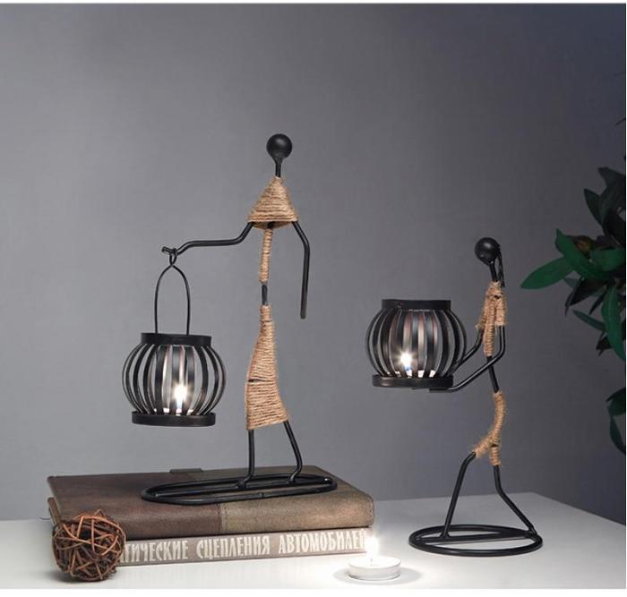 Handmade Figurines Metal Candlesticks by Veasoon