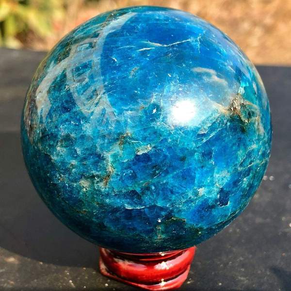 Blue Apatite Sphere by Veasoon