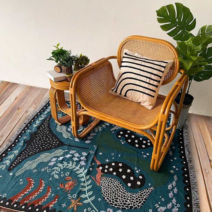 Sirens of the Sea Throw Blanket by Veasoon