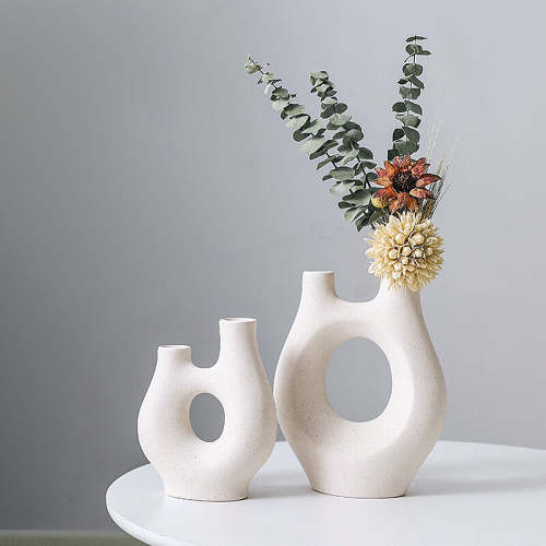 Creative White Ceramic Vase for Home Decoration