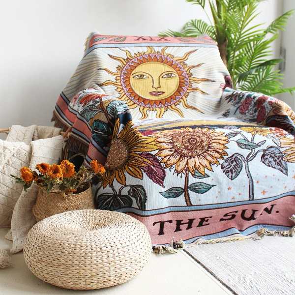 Tarot Card Throw Blanket by Veasoon