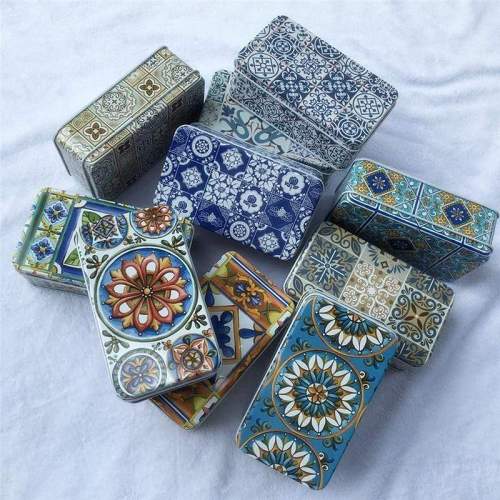 Vintage Geometric Design Organizer Box by Veasoon
