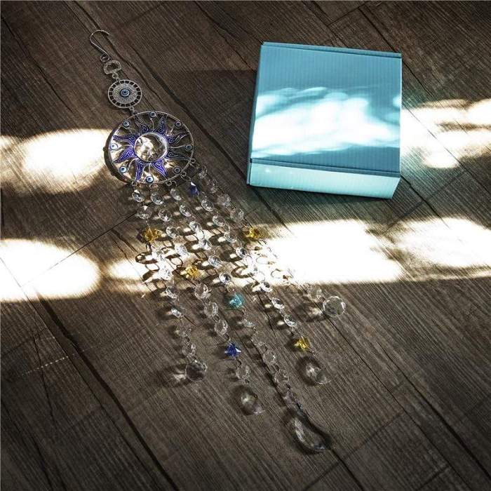 Evil Eye Sun and Moon Suncatcher by Veasoon