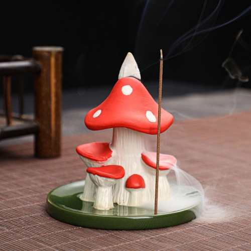 Mushroom Backflow Incense Burner by Veasoon