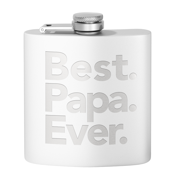 Best Papa Ever 6oz Stainless Steel Hip Flask