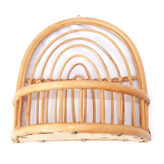 Rainbow Rattan Wall Shelf by Veasoon
