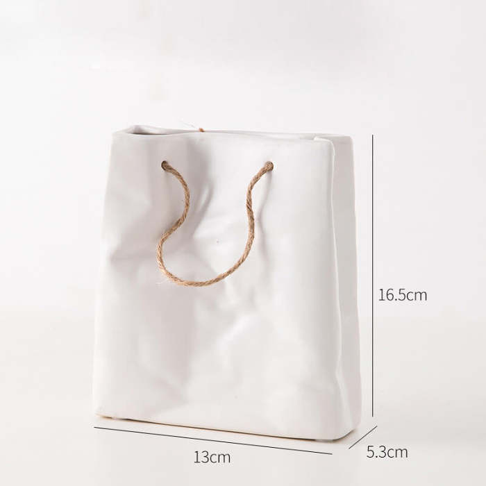 Paper Bag Ceramic Vases