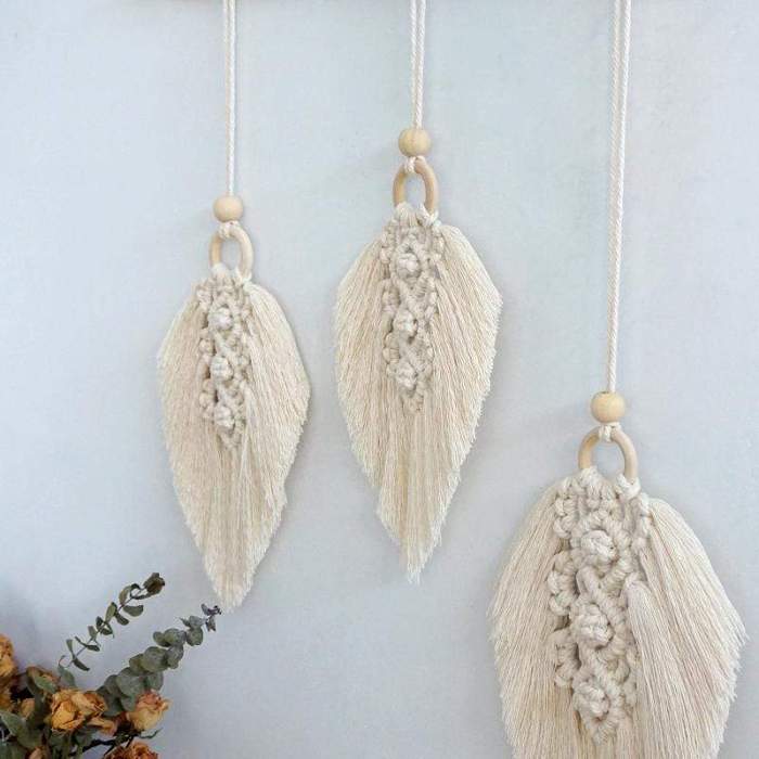 Macrame Feathers Wall Hanging by Veasoon