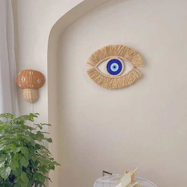 Evil Eye Woven Wall Art by Veasoon