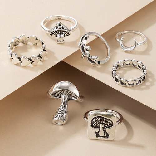 Mushroom Ring Set 7pcs