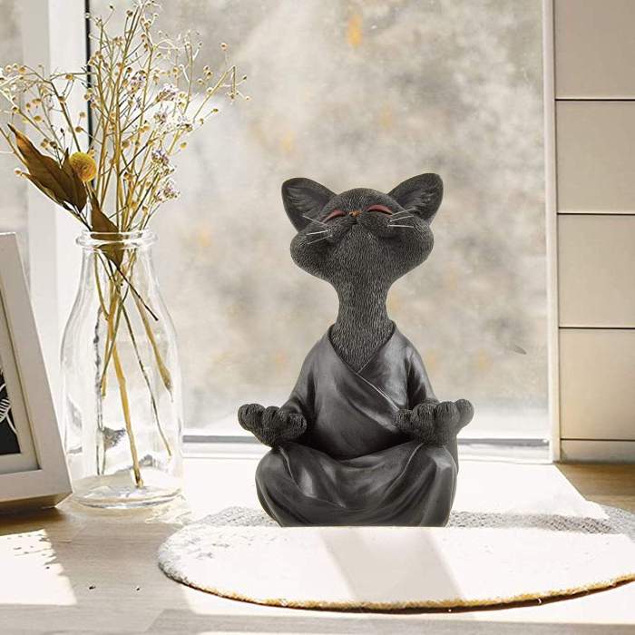 Zen Cat Buddha by Veasoon