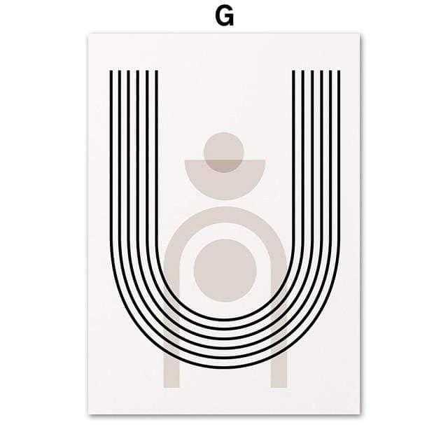 Abstract Line Nordic Posters by Veasoon
