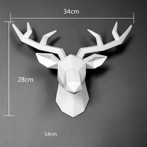 3D Deer Head Wall Statue by Veasoon