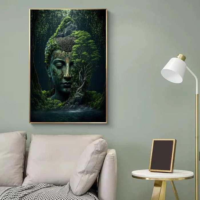 Buddha In Nature Canvas by Veasoon