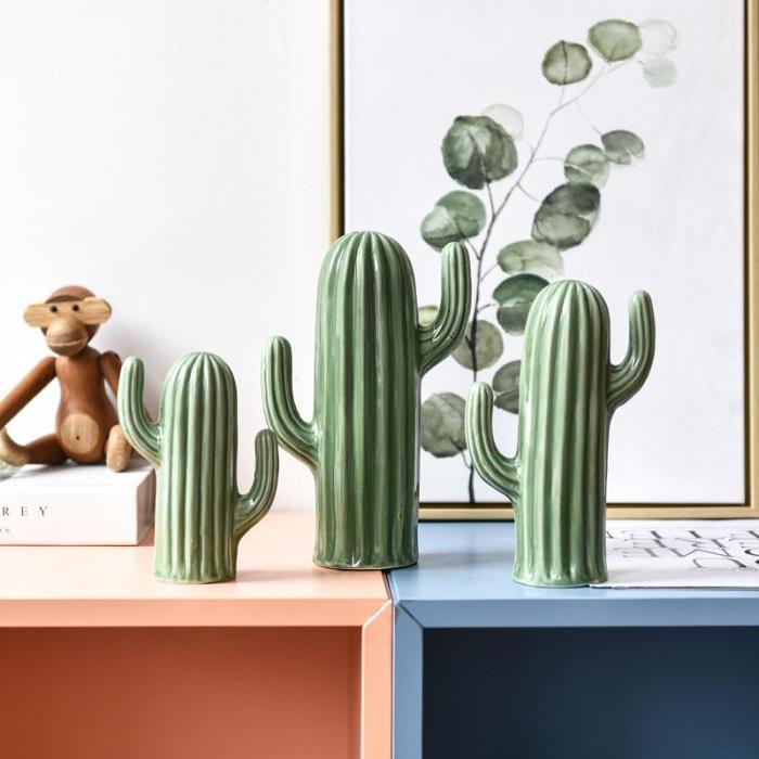 Ceramic Cactus Decor by Veasoon