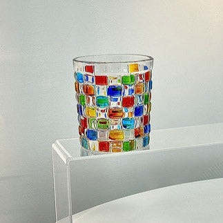 Rainbow Luster Hand-Painted Glass Cup by Veasoon