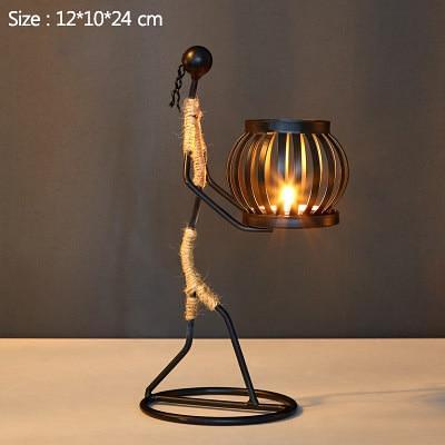 Handmade Figurines Metal Candlesticks by Veasoon