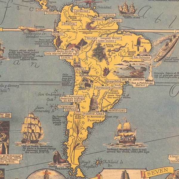 Vintage World Map Poster by Veasoon